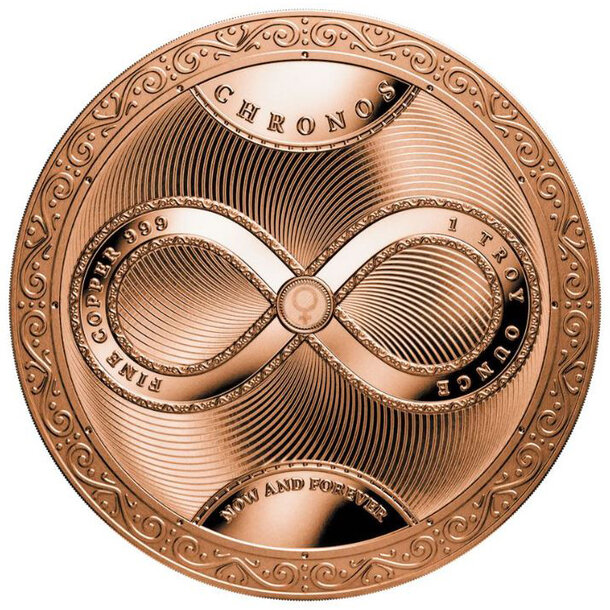 Medená medaila chronos 1 unca - Medená medaila Chronos 1 Oz (unca)2