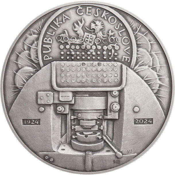 Medaila slovensko 2024 - 100. výročie razby 5 haliernika 1924 - medaila-5hal_striebro-2