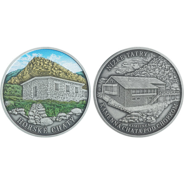 Medaila slovensko 2025 - kamenná chata pod chopkom - kamienka - chata-pod-chopkom-mosadz-spolu-web