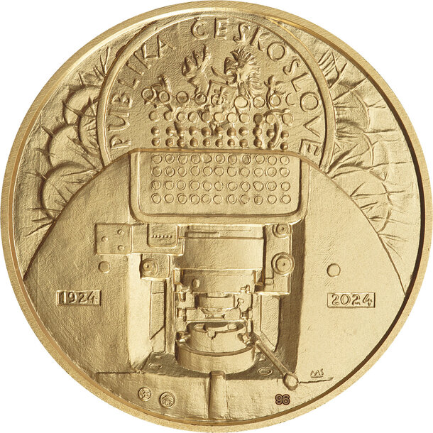 Medaila slovensko 2024 - 100. výročie razby 5 haliernika 1924 - medaila-5hal_zlato-2