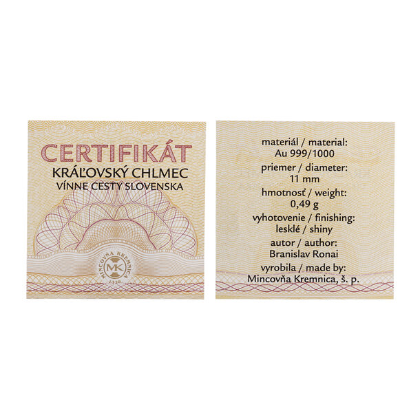 Medaila slovensko - vínna cesta - kráľovský chlmec - vinne-cesty-kralovsky-chlmec-4