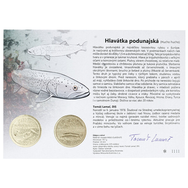 Autorská karta 5 € hlavátka podunajská 2025 - autorska-karta-hlavatka-podunajska-2025