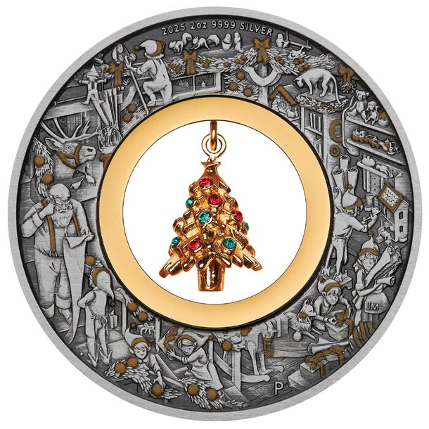 2 dollars austrália 2025 - santova dielňa - 2-dollars-santas-workshop-2025-2oz-silver-antiqued-1