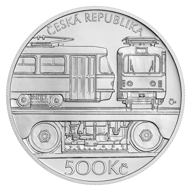 500 koruna česko 2024 - električka čkd tatra t3 - 500 Kč ČR 2024 Električka ČKD Tatra T3-2