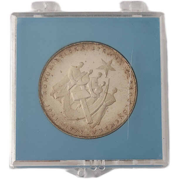 50 kčs československo 1971 - 50 rokov ksč - proof - 50 Kčs ČSR 1971 - 50 rokov KSČ - proof-1