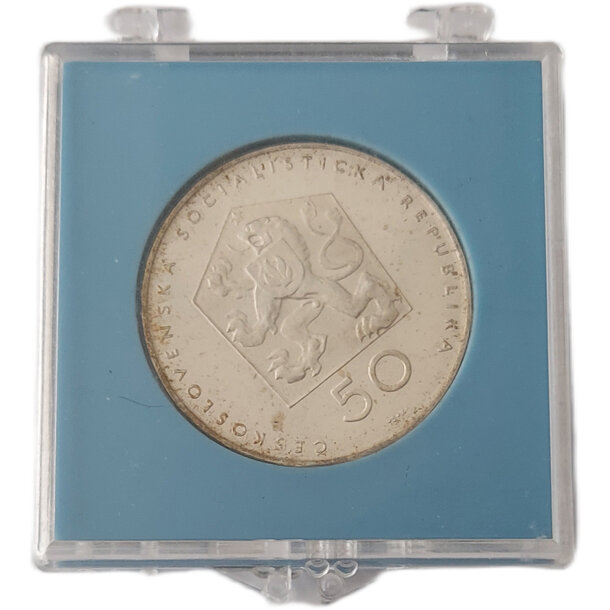 50 kčs československo 1971 - 50 rokov ksč - proof - 50 Kčs ČSR 1971 - 50 rokov KSČ - proof-2