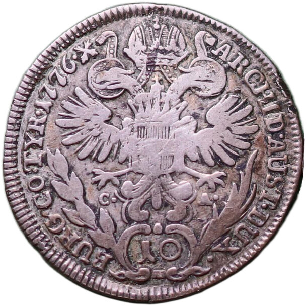 10 grajciar mária terézia 1776 (c-a) - 10 Grajciar Mária Terézia 1776 C-A-2