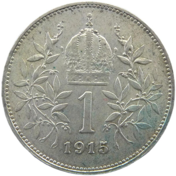 1 koruna františek jozef i. 1915 - 1-koruna-1915-2-2