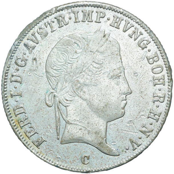 20 grajciar ferdinand v. 1838 c - 20-kreuzer-1838-c-ferdinand-v-1