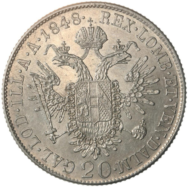 20 grajciar ferdinand v. 1848 a - 20-kreuzer-1848-a-ferdinand-v-2