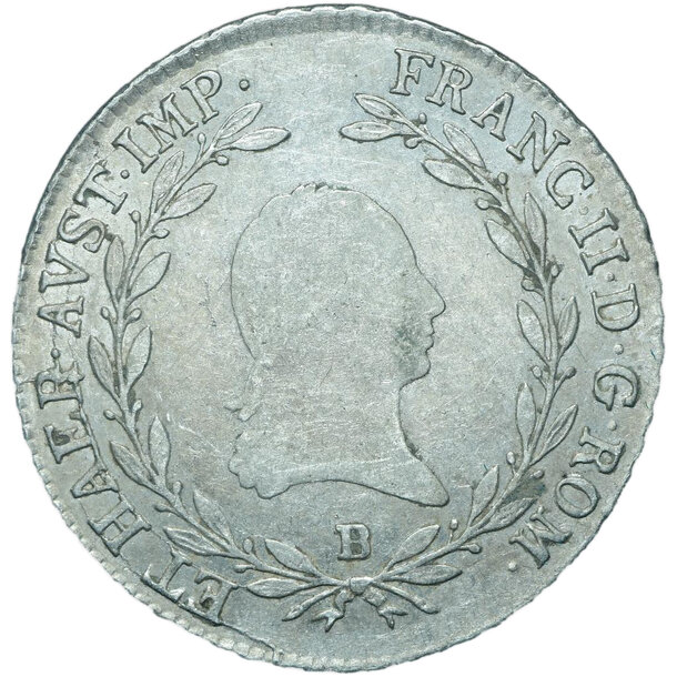 20 grajciar františek ii.1806 b - 20-kreuzer-1806-b-frantisek-ii-3