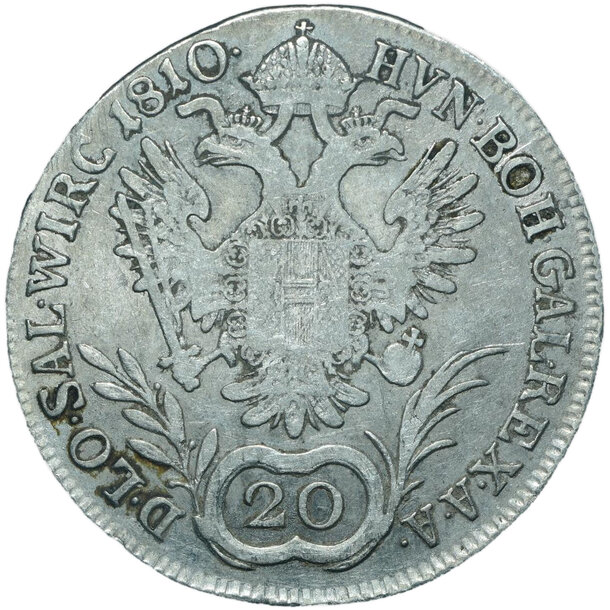 20 grajciar františek ii.1810 a - 20-kreuzer-1810-a-frantisek-ii-4