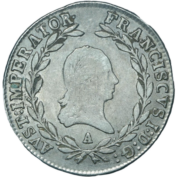 20 grajciar františek ii.1811 a - 20-kreuzer-1811-a-frantisek-ii-1