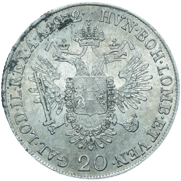 20 grajciar františek ii.1832 a - 20-kreuzer-1832-a-frantisek-ii-2