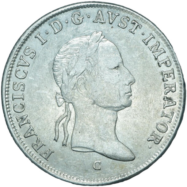 20 grajciar františek ii.1832 c - 20-kreuzer-1832-c-frantisek-ii-1