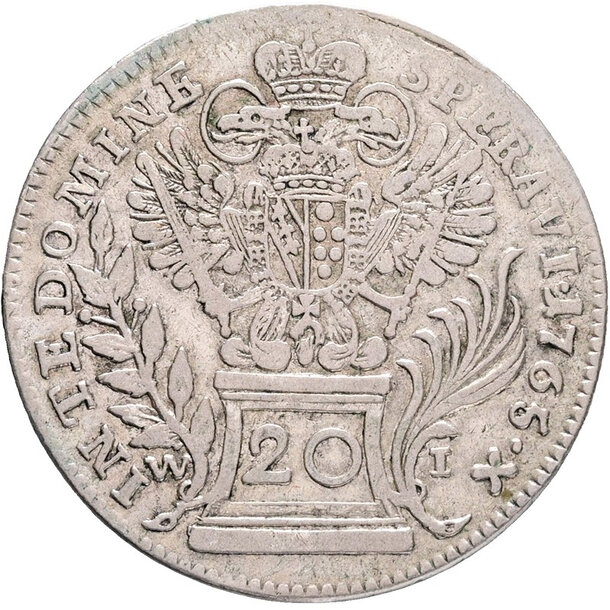 20 grajciar františek lotrinský 1765 wi - 20 Grajciar František Lotrinský 1765 WI-2-2