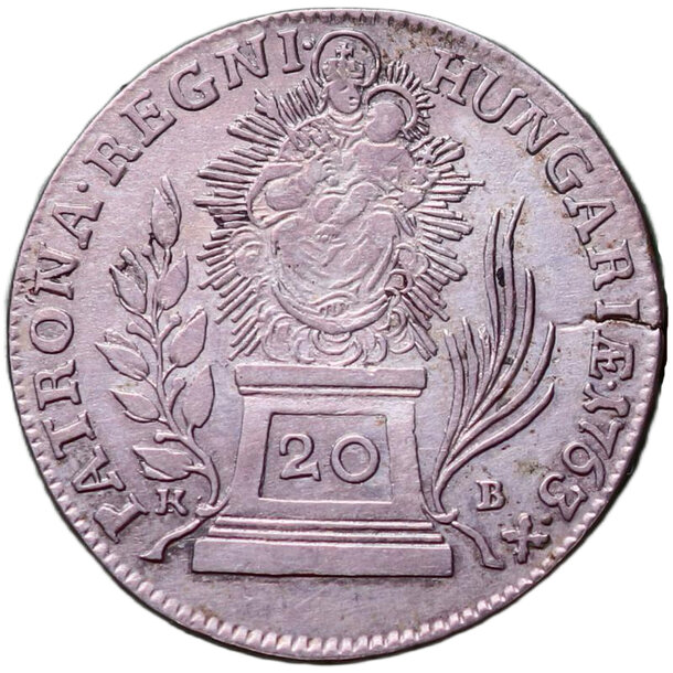 20 grajciar mária terézia 1763 kb - 20 Grajciar Mária Terézia 1763 KB-2