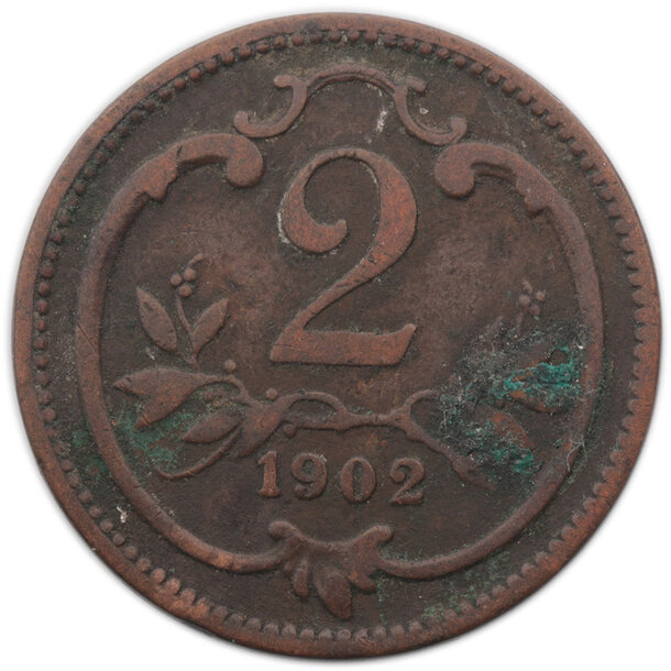 2 halier františek jozef i.1902 - 2-halier-1902-1