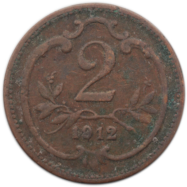 2 halier františek jozef i.1912 - 2-halier-1912-1