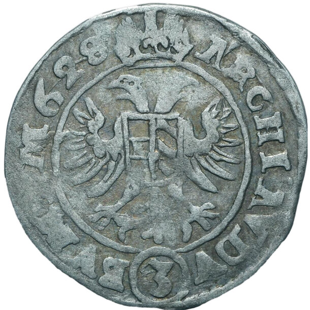3 grajciar ferdinand ii. 1628 vratislav (vr hr) - 3-kreuzer-1628-vratislav-ferdinand-ii-4