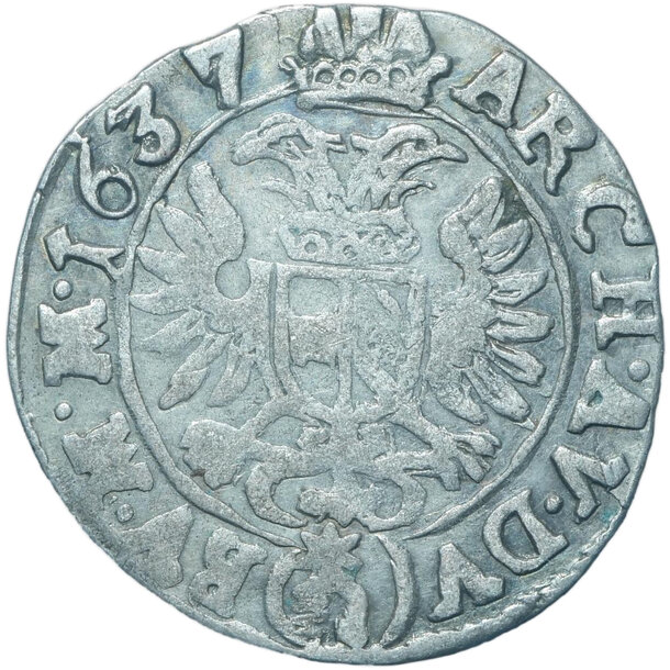 3 grajciar ferdinand ii. 1637 praha (pr) - 3-kreuzer-1637-ferdinand-ii-praha-2-2jpg