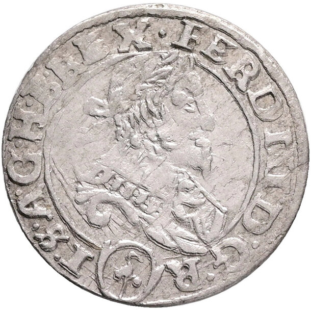 3 grajciar ferdinand iii. 1640 viedeň (w) - 3 Grajciar Ferdinand III. 1640 Viedeň W-1