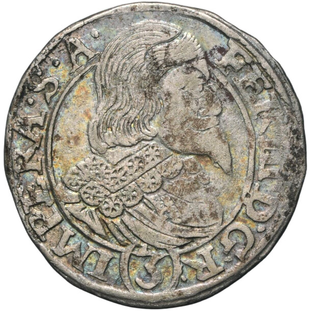 3 grajciar ferdinand iii. 164? praha (pr) - 3 Grajciar Ferdinand III. 164- Praha PR-1