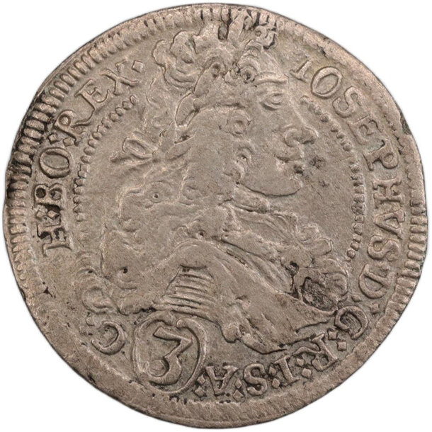 3 grajciar jozef i. 1711 graz (gr ia) - 3 Grajciar Jozef I. 1711 Graz 1