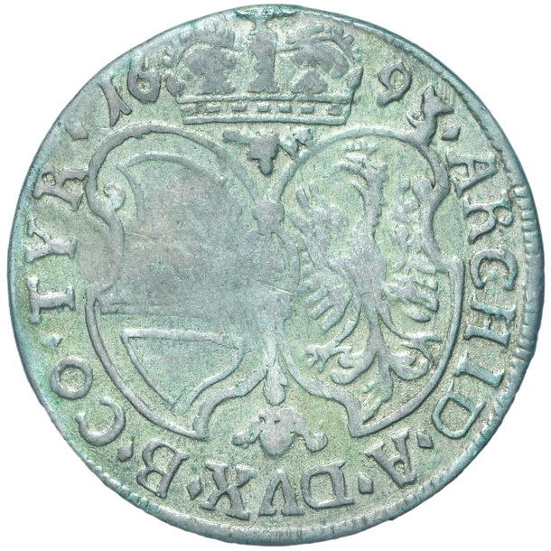 3 grajciar leopold i. 1693 hall (ha) - 3-kreuzer-1693-hall-leopold-i-2