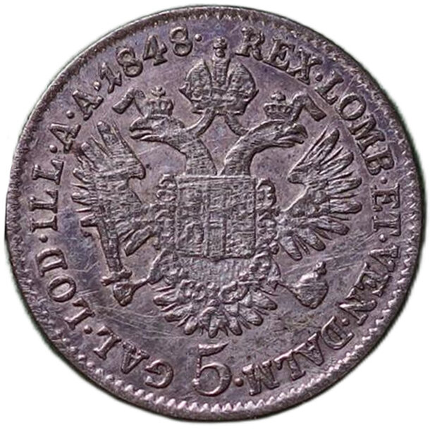 5 grajciar ferdinand v. 1848 a - 5 Grajciar Ferdinand V. 1848 A-2