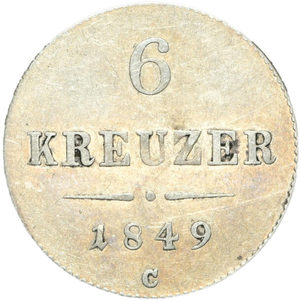 6 grajciar františek jozef i. 1849 - 6 Grajciar František Jozef I. 1849 C-1