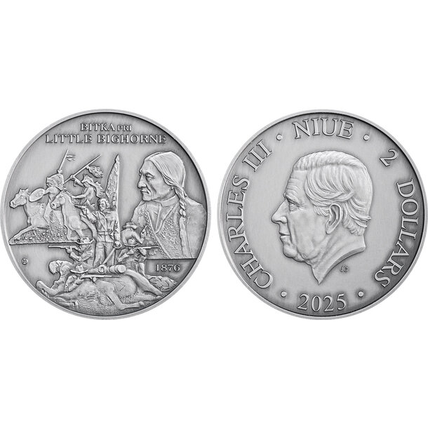 2 dollars niue 2025 - bitka pri little bighorn - bitka-pri-little-big-horn-2-dollars-3