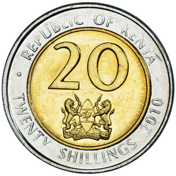 20 shillings keňa 2010 - 20 Shillings Keňa 2010-2