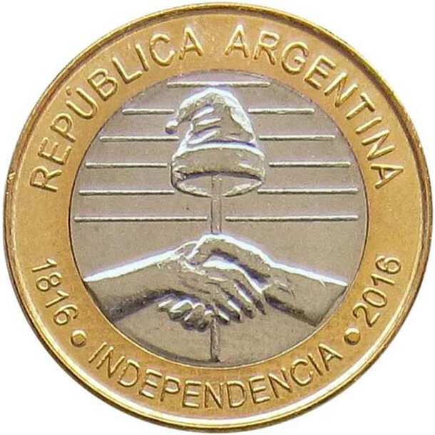 2 pesos argentína 2016 - nezávislosť - argentina-2-pesos-2016-2