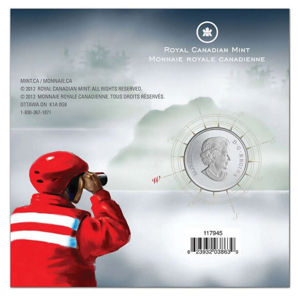 25 cents kanada 2012 - pobrežná stráž - kolorovaná - 25-cents-kanada-pobrezna-straz-4