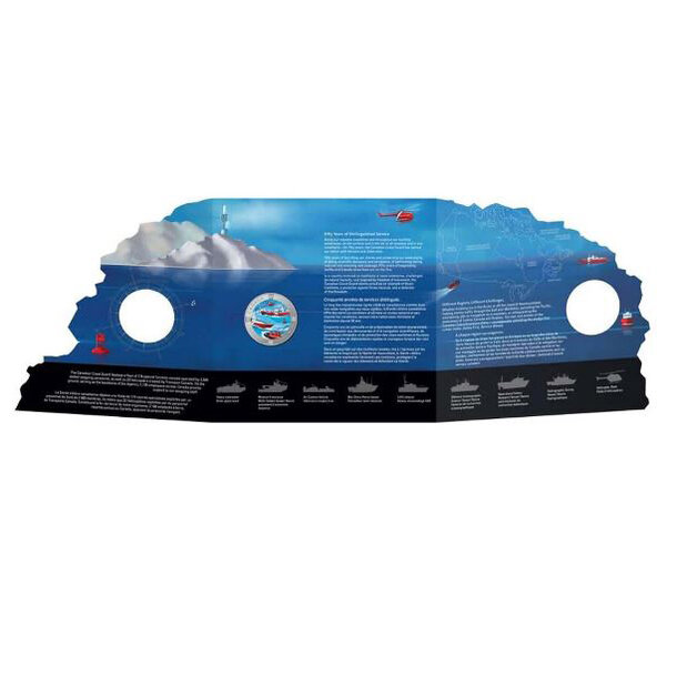 25 cents kanada 2012 - pobrežná stráž - kolorovaná - 25-cents-kanada-pobrezna-straz-5