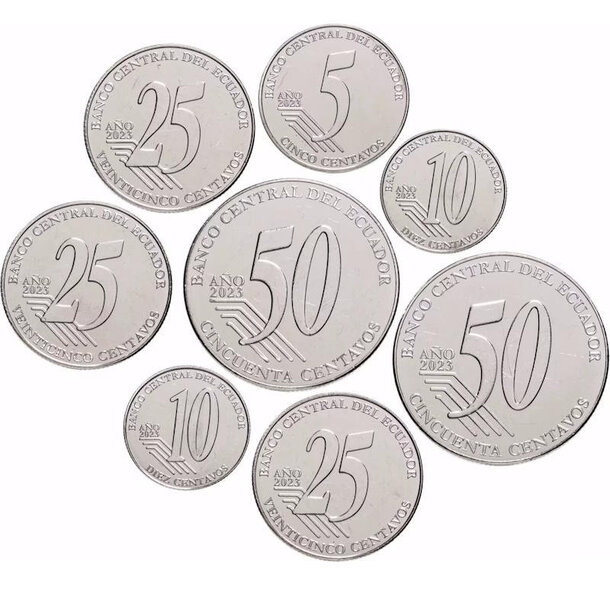 Set mincí ekvádor 2023 - Set mincí - Ekvádor 8 ks 2023-2