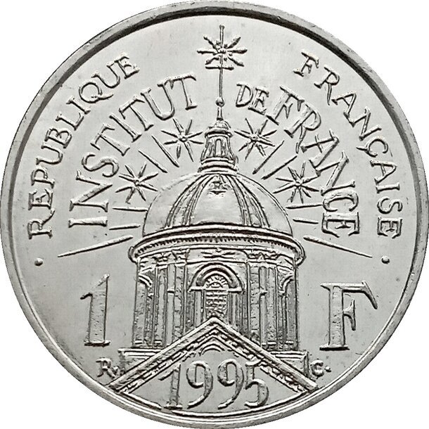 1 franc francúzsko 1995 - institut de france - 1 Franc Francúzsko 1995 - Institut de France-1
