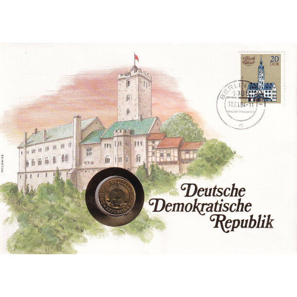 Numizmatická obálka ddr 1984 - Numizmatická obálka DDR 1984-1