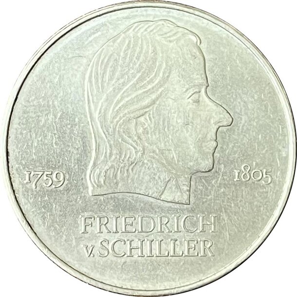20 mark nemecko (ddr) 1972 - friedrich von schiller a - 20-mark-1972-schiller-1