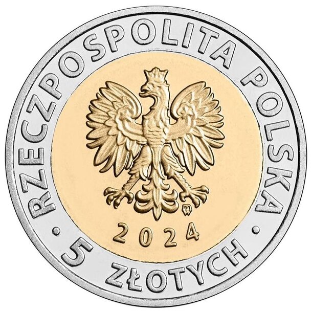 5 zloty poľsko 2024 - benediktínske opátstvo v tynci - 5 Zloty Poľsko 2024 - Opátstvo v Tynci-2