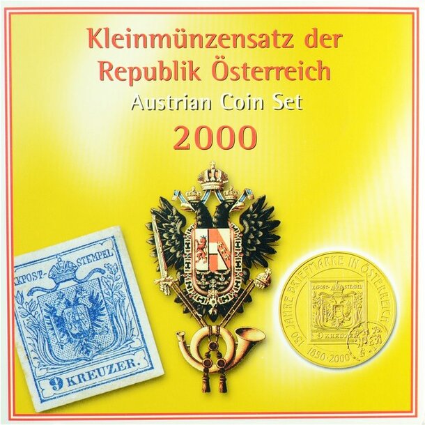Sada obehových mincí rakúska 2000 - set mincí rakúsko 2000