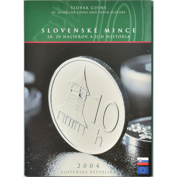 Sada obehových mincí sr 2004 - Sada mincí SR2004 10 a 20 halierov