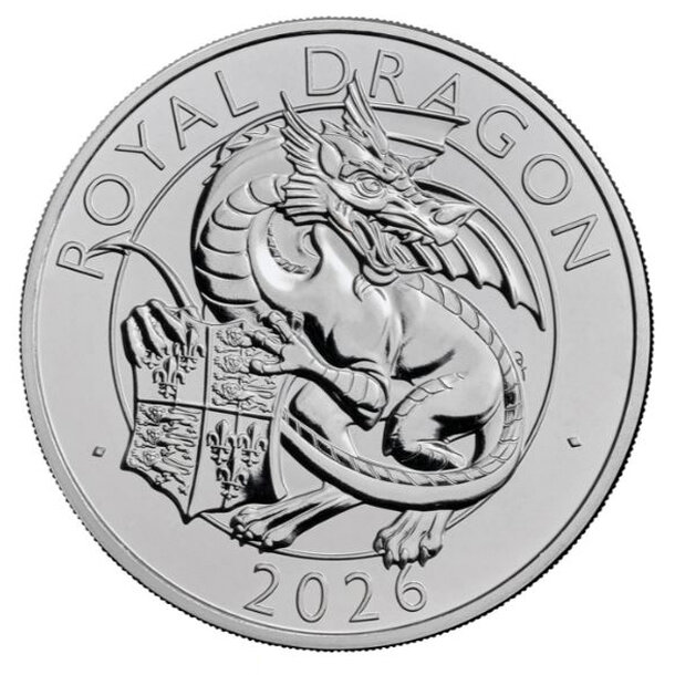 5 pounds veľká británia 2026 - tudor dragon - PM 5 Pounds Veľká Británia 2026 -Tudor Dragon