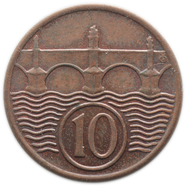 10 halier československo 1938 - 10-halier-1938-1
