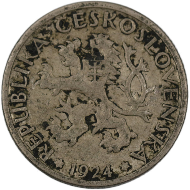 1 koruna československo 1924 - 1 Koruna ČSR 1924-2