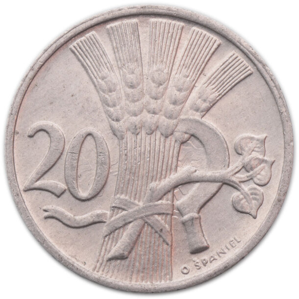 20 halier československo 1951 - 20-halier-1951-1