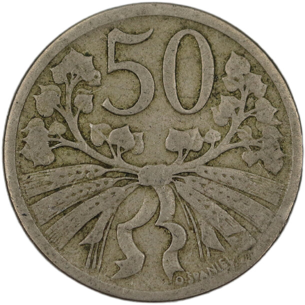 50 halier československo 1922 - 50 Halier ČSR 1922-4-5