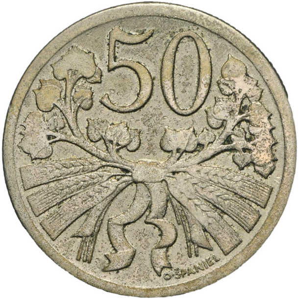50 halier československo 1925 - 50-Halier-ČSR-1925-1
