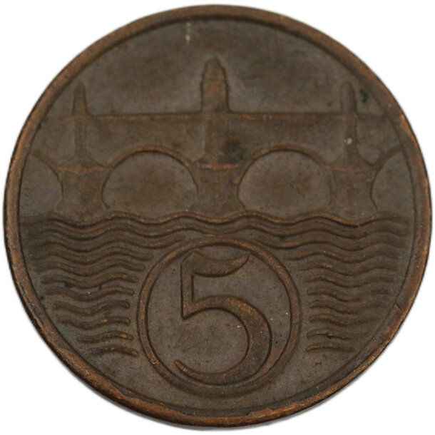 5 halier československo 1938 - 5 Halier ČSR 1938-1